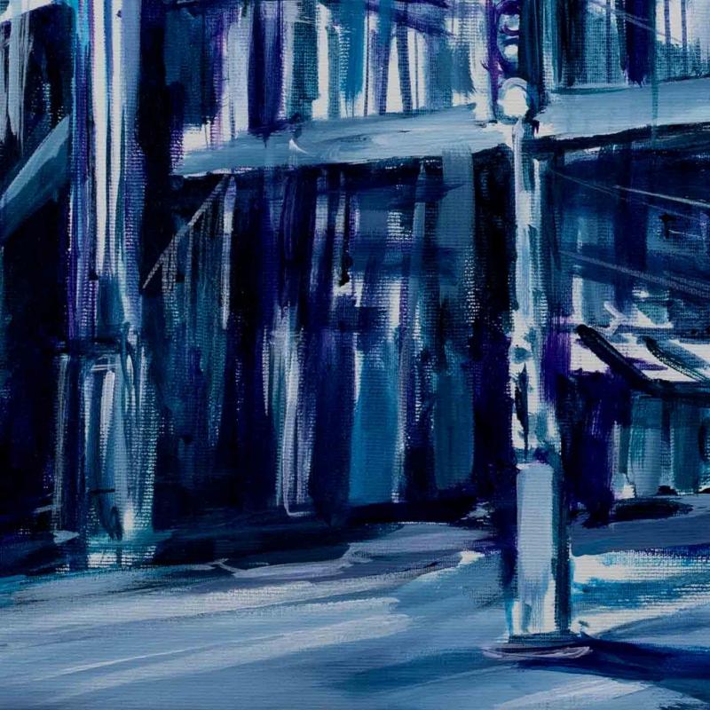 Spacer po Paryżu XIII Pont de bir hakeim Edward Karczmarski obraz akryl 2026 detal II