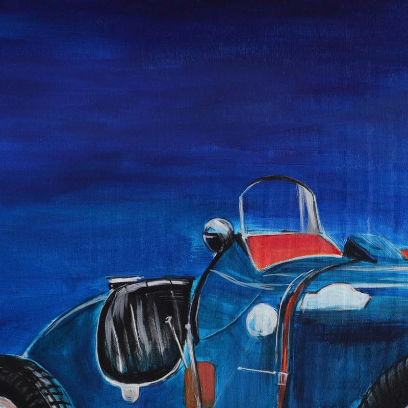 Bugatti obraz Legendy motoryzacji Edward Karczmarski detal obrazu