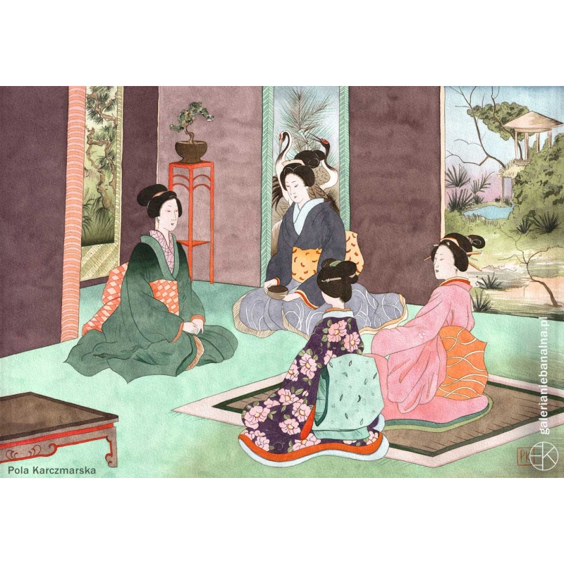 Ceremonia parzenia herbaty Pola Karczmarska Sztuka japońska