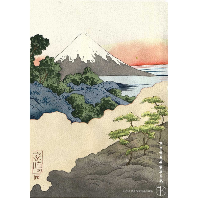 Góra Fuji TUSZ Pola Karczmarska Sztuka japońska