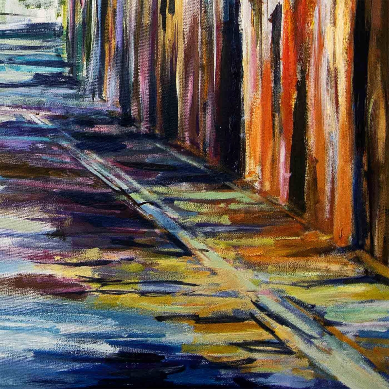 Hawana malownicza uliczka Obraz olejny - fragment obrazu