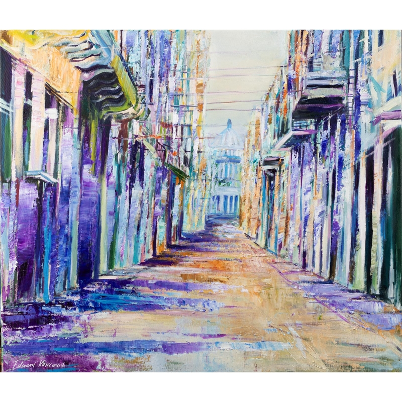 Hawana malownicza uliczka Obraz olejny