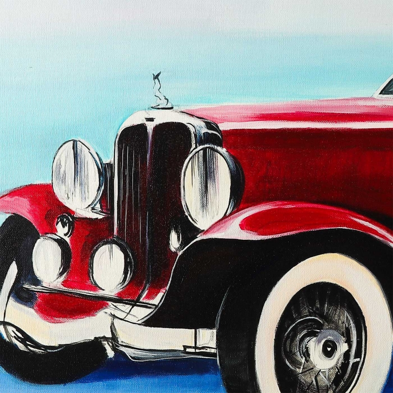 Obraz olejny Legendy motoryzacji Auburn V12 1932 detal