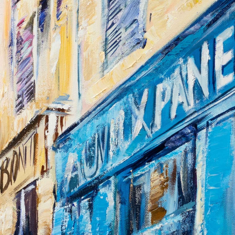 Marsylia malownicza uliczka Obraz olejny detal