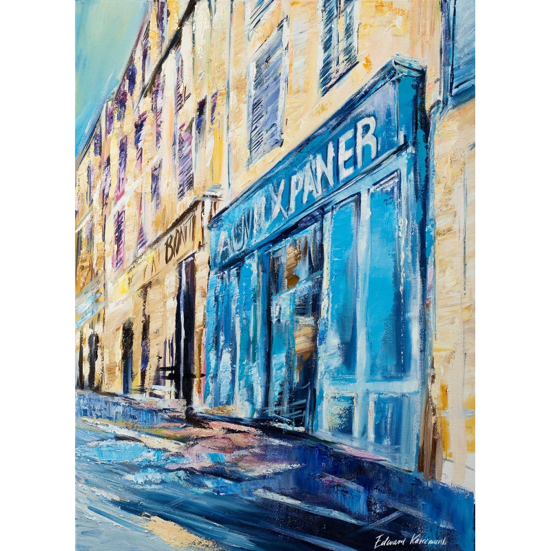 Marsylia malownicza uliczka Obraz olejny