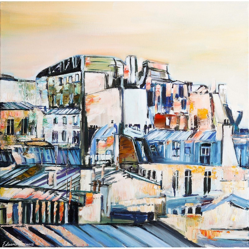 Obraz olejny Paryż Montmartre Edward Karczmarski