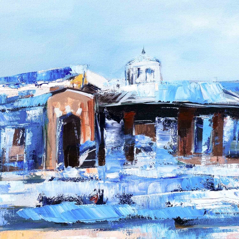 Obraz olejny Plac Nowy na Krakowskim Kazimierzu II