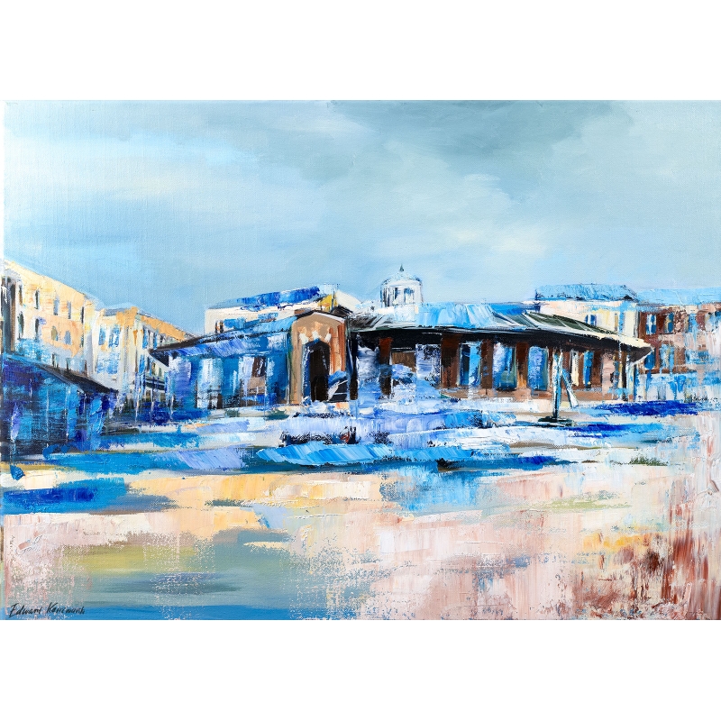 Obraz olejny Plac Nowy na Krakowskim Kazimierzu II