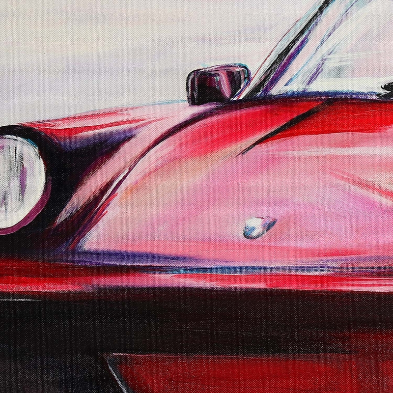 Obraz olejny Porsche 911 Legendy motoryzacji Edward Karczmarski detal 1