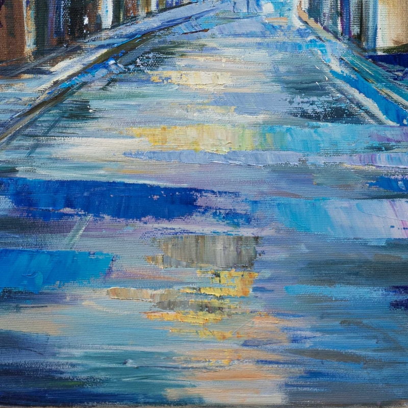 Ulica Mouffetard w Paryżu II Obraz - fragment obrazu