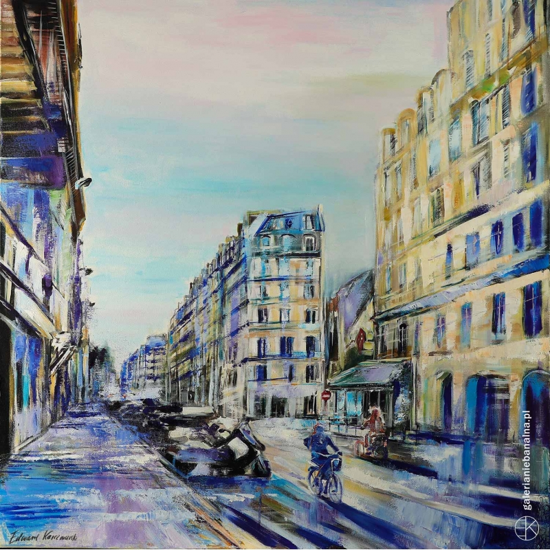Spacer po Paryżu Obraz olejny