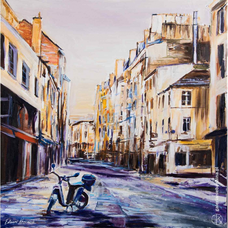 Spacer po Paryżu Obraz olejny