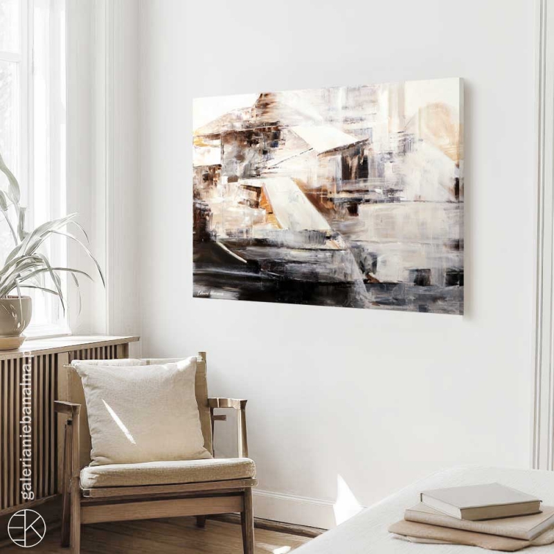 Obraz olejny Abstrakcja Światło północy XXVI wizualizacja