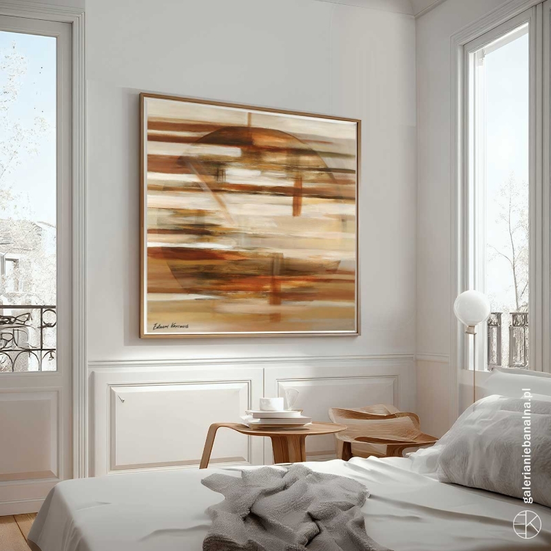 Obraz olejny Abstrakcja Światło północy XXXV we wnętrzu