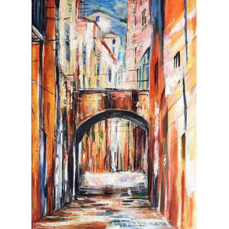 Obraz olejny Włoska uliczka Edward Karczmarski