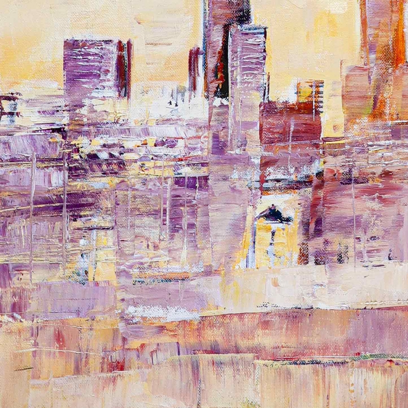 Panorama Warszawy - Obraz do salonu - detal obrazu