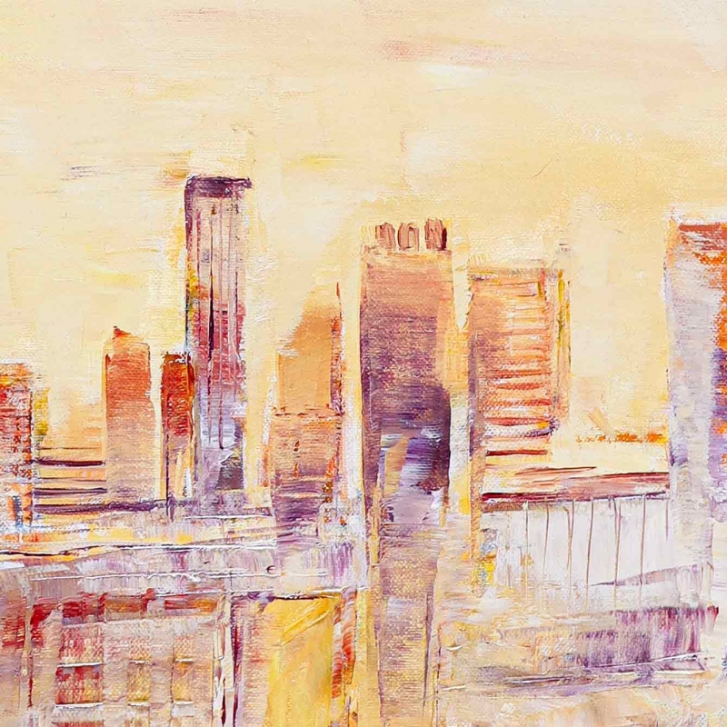 Panorama Warszawy - Obraz do salonu - detal obrazu