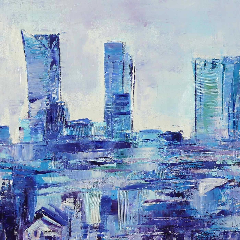 Panorama Warszawy - Obraz do salonu fragment