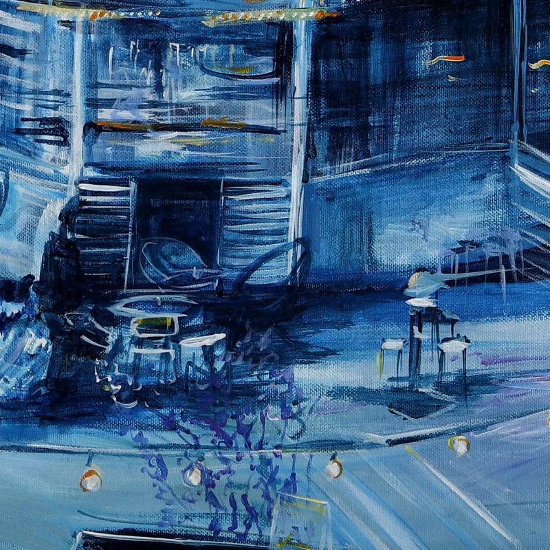 Warszawa Powiśle - Obraz do salonu- detal obrazu