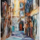 Neapol - kolorowa uliczka - obraz olejny Edwarda Karczmarskiego