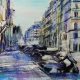 Spacer po Paryżu Obraz olejny - detal